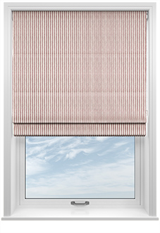 Emily Bond Oscar Stripe, Raspberry - Roman Blind